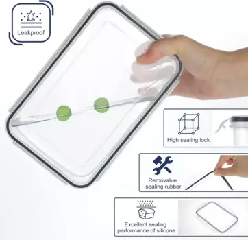 60 шт., герметичные контейнеры для хранения пищевых продуктов, без БФА