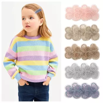 60 шт./партия, заколки для волос с вышивкой, 2,4 дюйма