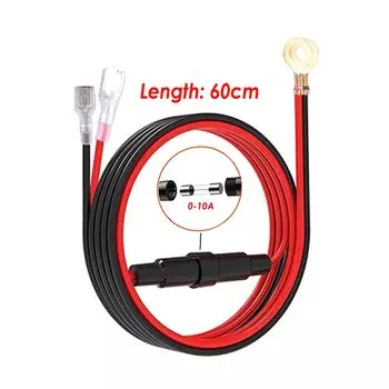 60 см кабель с предохранителем 10 А для автомобильного зарядного устройства PD QC3.0 адаптер для быстрой зарядки с двумя USB-портами для мотоциклов и телефонов 12-24 В