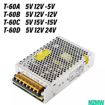 60 Вт тройной выходной импульсный источник питания, преобразователь переменного и постоянного тока, аналогична стандарту 5 В, 12 В, 15 в,-5 В,-12 В,-15 В, 24 В, Трансформатор SMPS