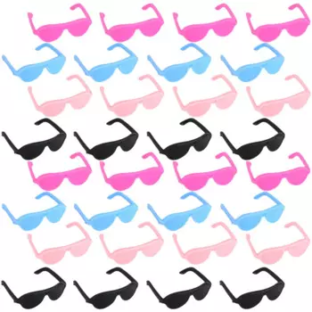60pcs Mini Glasses Dollhouse Accessories Trendy Cute Safe Material Easy to Change Other Toys Plastic Small for Toddlers