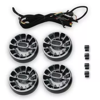 64-цветные автомобильные вентиляционные отверстия для Mercedes Benz GLK MB X204 2008-2015, выходное отверстие турбины, комплект внутреннего неонового освещения приборной панели