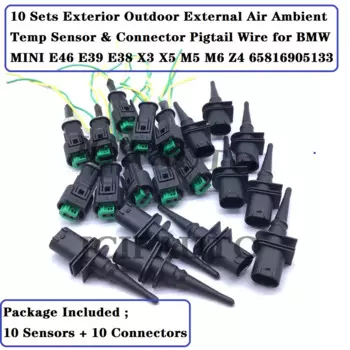Внешний датчик температуры окружающей среды и внешний разъем 65816905133 дюйма для BMW MINI E46 E39 E38 X3 X5 M5 M6 Z4