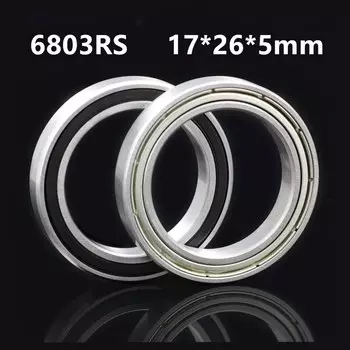 6803RS 17*26*5 (мм) 10 шт. подшипники 6803 6803RS хромированная сталь резиновый подшипник 61803 Подшипники