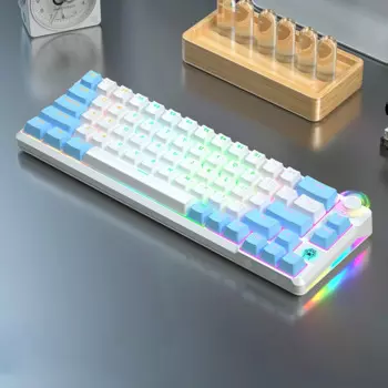 68 клавиш, низкая цена, пользовательская Беспроводная Электроника, перезаряжаемый ноутбук, настольный ПК «сделай сам», проводная мини-клавиатура с подсветкой, Механическая игровая клавиатура