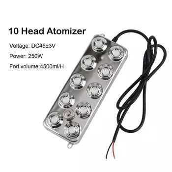 6/10/12 головок ультразвуковой распылитель DC48V генератор тумана пейзажный сад распылитель тумана из нержавеющей стали промышленный увлажнитель тумана