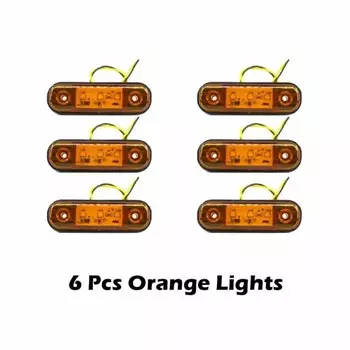6/10 шт. 12 В 24 в 3 светодиода автомобильный внешний боковой маркер Предупреждение ждающий сигнал Овальный габаритный сигнал Тормозная лампа для грузовика