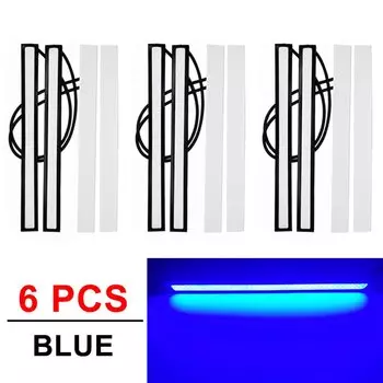 6/10 шт. 17 см светодиодная лампа COB 12 В 7000 К DRL автомобильная Стайлинг полосы водонепроницаемый COB светодиодный рабочий свет вождения дневные ходовые огни белый