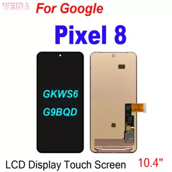6,2-дюймовый новый ЖК-дисплей для Google Pixel 8, ЖК-дисплей, преобразователь сенсорного экрана в сборе для Google Pixel 8 GKWS6 G9BQD, запасные части для ЖК-дисплея
