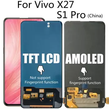 6,39-дюймовый ЖК-дисплей для Vivo X27 V1829, ЖК-дисплей, преобразователь сенсорного экрана в сборе, замена для телефона VIVO S1 PRO V1832, ЖК-дисплей