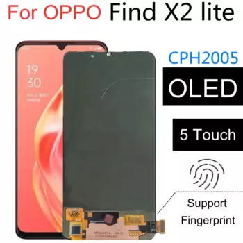 6,4-дюймовый OLED-дисплей для Oppo Find X2 Lite, ЖК-дисплей с цифровым преобразователем сенсорного экрана в сборе для OPPO CPH2005, ЖК-дисплей Find X2 Lite 5G Global