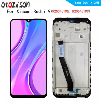 6,53 "ЖК-дисплей для Xiaomi Redmi 9 M2004J19G, M2004J19C ЖК-дисплей + дигитайзер сенсорного экрана с рамкой в сборе для Xiaomi Redmi9