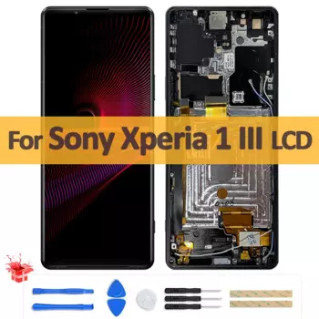 6,5 "Оригинальный ЖК-дисплей для Sony Xperia 1 III, цифровой преобразователь сенсорного экрана в сборе с рамкой для Sony x1 iii, запасные части
