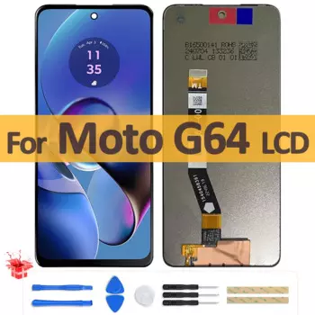 6,5 "Оригинальный ЖК-дисплей для Motorola Moto G64, ЖК-дисплей, сенсорный экран, дигитайзер в сборе с рамкой для Moto G64, сменный экран