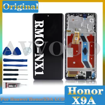 6,67 дюймовый AMOLED ЖК-дисплей для Huawei Honor X9a, ЖК-дисплей с сенсорным дигитайзером для Honor X9A, RMO-NX1 LCD с рамкой