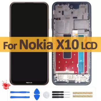 6,67 "Оригинальный ЖК-дисплей для Nokia X20 TA-1341 TA-1344, ЖК-дисплей X10 TA-1350 TA-1332, сенсорная панель, дигитайзер в сборе + рамка
