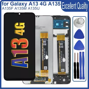 6,6-дюймовый новый протестированный дисплей для Samsung A13 4G, ЖК-дисплей, сменный преобразователь сенсорного экрана для Samsung A135 A135F, ЖК-дисплей