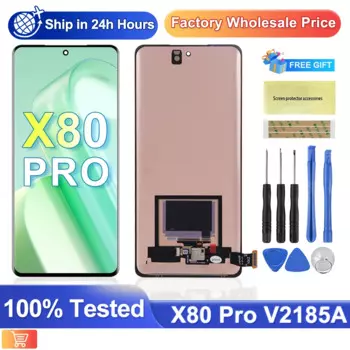 6,78-дюймовый AMOLED-дисплей для VIVO X80 Pro, ЖК-дисплей V2185A V2145, запасные части в сборе с сенсорным экраном, 100% тестирование.