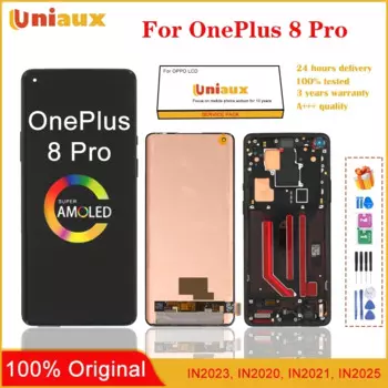 6,78 "Оригинальный ЖК-дисплей для OnePlus 8 Pro LCD One Plus 8pro, ЖК-дисплей для OnePlus 1 + 8 Pro, ЖК-инструмент