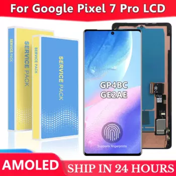 6,7-дюймовый дисплей для Google Pixel 7 Pro GP4BC, GE2AE, ЖК-дисплей с сенсорным преобразователем в сборе для Google Pixel 7 Pro, замена дисплея