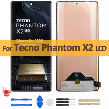 6,8 "Оригинальный ЖК-дисплей для Tecno Phantom X2 AD8, ЖК-дисплей, сенсорная панель, дигитайзер в сборе для Phantom X2, Замена ЖК-дисплея