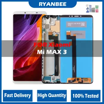 6,9 "Оригинальный дисплей для Xiaomi Max3, ЖК-дисплей, сенсорный дигитайзер в сборе для Xiaomi Mi Max 3, сменный ЖК-экран с рамкой