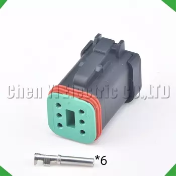 6-контактный черный разъем серии DT, водонепроницаемая розетка для инженерных автомобилей Deutsch DT06-6S DT04-6P DT06-6S-E005 DT04-6P-E005