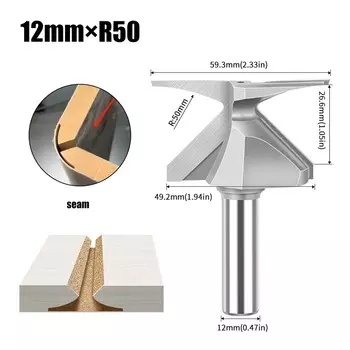 6 мм 12 мм 1/2 "1/4" хвостовик дуговой гибки интегрированный фрезерный станок формовочный инструмент дуговой гибочный фрезерный станок для деревянной двери настенного шкафа