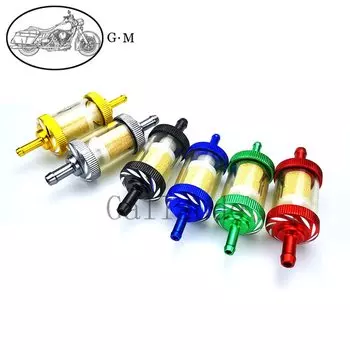 6 мм/8 мм алюминиевый сплав с ЧПУ, стекло, мотоциклетное газовое топливо, бензиновый масляный фильтр, аксессуары для мотоциклов для ATV, грязевого пит-байка, мотокросса