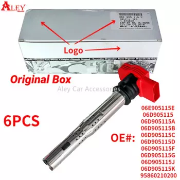 6 шт. 06E905115E 06D905115G 06D905115A 06D905115B Катушка зажигания для Audi A3/4/5/6/7/8 TT Q5/7 R8 для Volkswagen Golf Jetta Tiguan