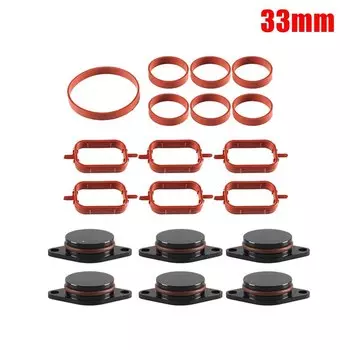 6 шт. 22 мм/33 мм вращающаяся откидная пластина с уплотнением впускного коллектора для BMW M47 M57 E39 E87 E46 E90 E39 E60 X3 6 цилиндр