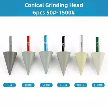 6 шт. алмазные шлифовальные головки для полировки металлических форм, вращающиеся алмазные инструменты, набор заусенцев для полировки, шлифовальные насадки из смолы