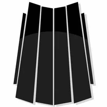 6 шт., автомобильные черные оконные столбы, дверные планки, крышка для Lexus GS 2006 2007 2008 2009 2010 2011, аксессуары, автомобильные Внешние детали