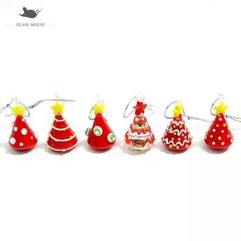 6 шт., декоративные стеклянные подвески GLASS MOUSE
