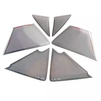 6 шт. для Mazda CX-30 CX30 2020 2021 2022 2023 2024 автомобильные аксессуары, крышка аудиодинамика на переходную стойку, накладка на дверную крышку громкоговорителя, накладка