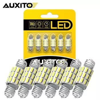 6 шт. гирлянда C5W LED 36 мм 31 мм Canbus без ошибок 4014SMD 6500K белый автомобильный внутренний светильник лампа для чтения купола багажника номерного знака