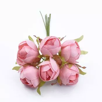 6 шт. искусственных цветов из шелка для свадьбы smr