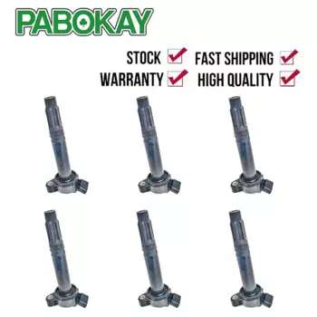 6 шт. катушки зажигания для Toyota RAV4 Camry Lexus ES350 3,5 л V6 90919-0225 UF487 C1601 90919-02255 610-58719 90919A2007