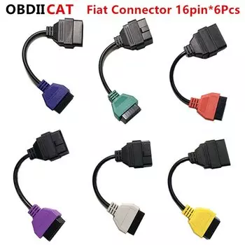 6 шт./компл. для адаптера Wi-Fi Ecu Scan разъем 16pin OBD2 кабель OBD кабель для Wi-Fi Al-fa Ro-meo три цвета (6 шт./компл.)