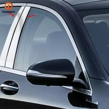6 шт./компл., хромированная накладка на оконную стойку автомобиля для Mercedes-Benz S-Class W221 S 500/S 550 2005-2011 гг.
