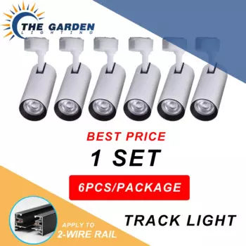 6 шт./комплект, светодиодные трекосветильник светильники, 12/20/30 Вт