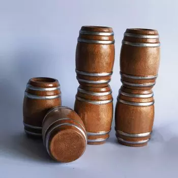 6 шт. Миниатюрные деревянные бочки для пива ACRDDK