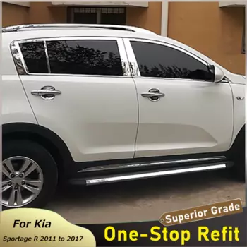 6 шт., молдинги из нержавеющей стали для Kia Sportage R, от 2011 до 2017