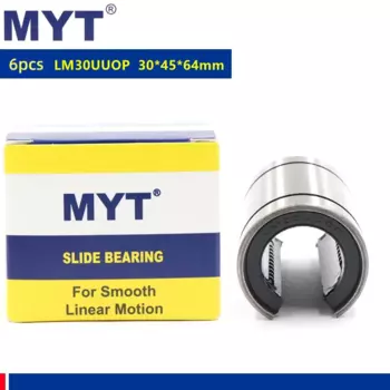 6 шт. MYT высокоточные LM30UUOP открытые линейные скользящие подшипники LM30OP ЧПУ линейная Втулка 30*45*64 мм 30 мм