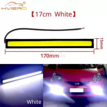 6 шт. несколько цветов светодиодные COB дневные ходовые огни 17 см DAN DC12V автомобильный источник дневная лампа парковка противотуманная полоса фара водонепроницаемая