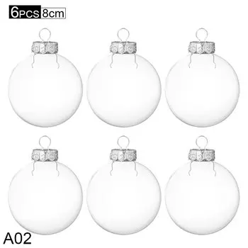 6 шт. Прозрачные елочные шары YONGSNOW