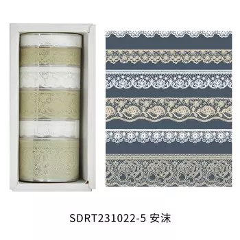 6 шт. Ретро кружевные ленты WASHI YOUQIWJ