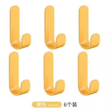 6 шт. самоклеящиеся J-образные крючки MOONBIFFY для ванной комнаты