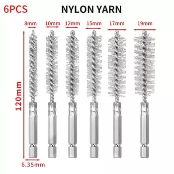 6 шт. Щетки Aideepen из нержавеющей стали для дрели