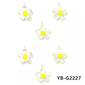 6 шт. стеклянные кулоны-чармы цветок божья коровка JSSMTLP